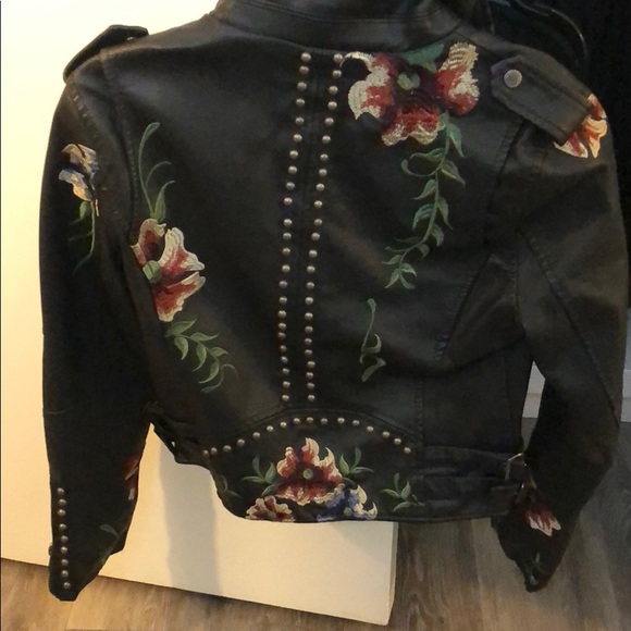 Blank NYC Jackets & Coats Blank Nyc Floral Embroidered Biker Jacket
